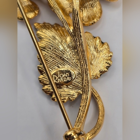 Vintage Joan Rivers Yellow Daisy Enamel Flowers Brooch - Picture 6 of 7